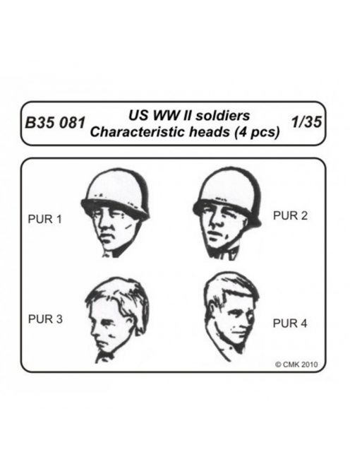 CMK - Us Wwii Soldiers Head (4 Pcs)