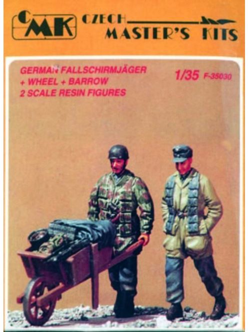 CMK - Deutsche Fallschirmjäger mit Schubkarre WW II 2 St.