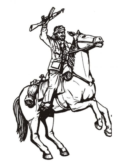 CMK - Taliban mounted warrior (1figure+horse)