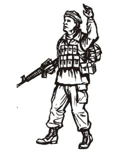 CMK - US special Forces soldier with gun (1fig