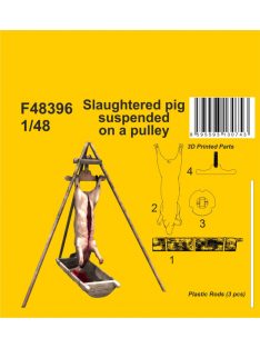 CMK - 1/48 Slaughtered pig suspended on a pulley