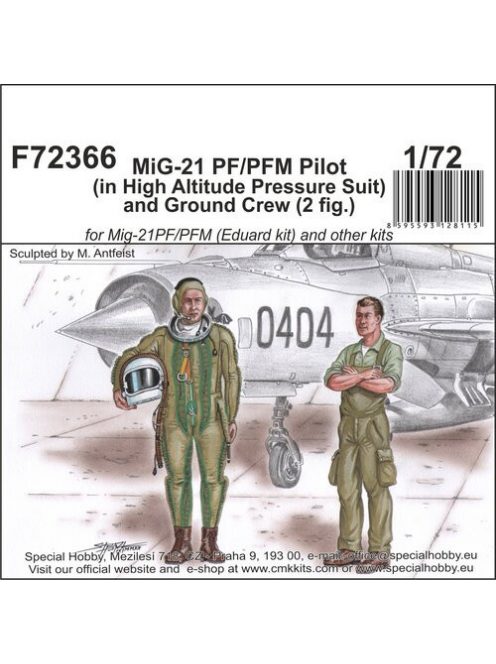 CMK - MiG-21 PF/PFM Pilot (in High Altitude Pressure Suit) and Ground Crew (2 fig.)