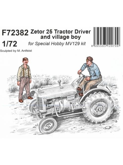 CMK - Zetor 25 Tractor Driver and village boy 1/72