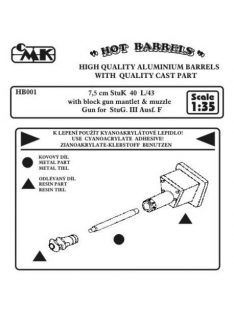   CMK - Kanonenrohr 7,5 cm StuK 40L/43 with block gun mantlet & muzzle, for StuG I