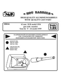   CMK - Kanonenrohr 45 mm 20 K model 1934 gun with mantlet for T-26 model 1939