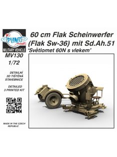   CMK - 1/72 60 cm Flak Scheinwerfer (Flak Sw-36) mit Sd.Ah.51 / Světlomet 60N s vlekem