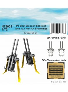   CMK - 1/72 PT Boat Weapon Set No.2 - Twin 12.7 mm AA Brownings (2 printed pcs) 1/72