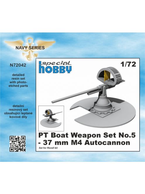 CMK - 1/72 PT Boat Weapon Set No.5 - 37 mm M4 Autocannon