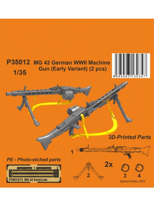 CMK - 1/35 MG 42 German WWII Machine Gun (Early Variant)