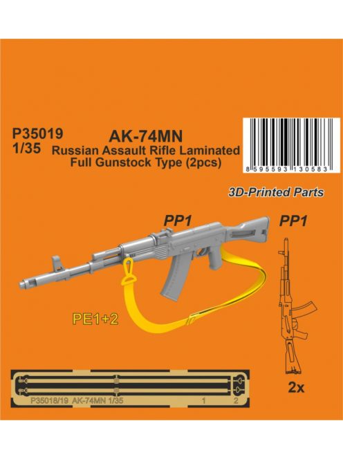 CMK - 1/35 AK-74MN Soviet/Russian Assault Rifle / Laminated Full Gunstock Type  (2 pcs.)