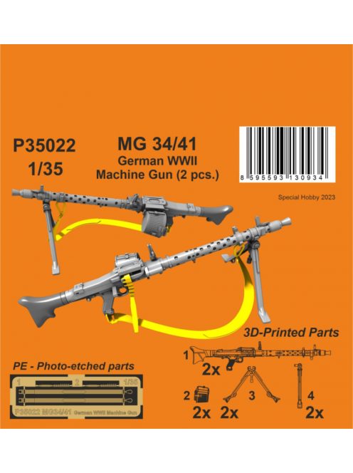 CMK - 1/35 MG 34/41 German WWII Machine Gun (2 pcs.)