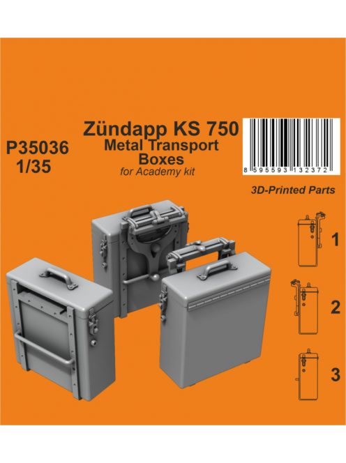 CMK - 1/35 Zündapp KS 750 Metal Transport Boxes / for Academy kit