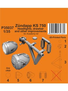   CMK - 1/35 Zündapp KS 750 Headlights, drawbar and other improvements / for Academy kit