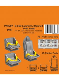   CMK - 1/48 B-25D Late/G/H/J Mitchell Pilot Seats / for HK,  Acc. Miniatures, Academy and Revell kits