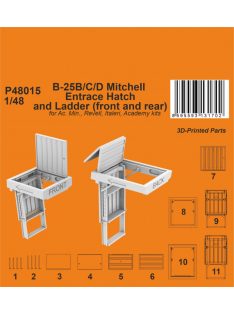   CMK - 1/48 B-25B/C/D Mitchell Entrace Hatch and Ladder (front and rear) / for Ac. Min., Revell, Italeri, A