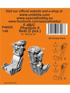 CMK - 1/48 F-4B Phantom Seat (2 pcs.) for Tamiya kit