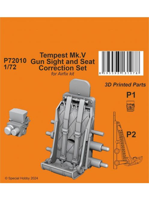 CMK - Tempest Mk.V Gun Sight and Seat Correction Set 1/72 for Airfix kit