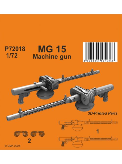 CMK - MG 15 German WWII  Machine gun 1/72 (2 pcs)