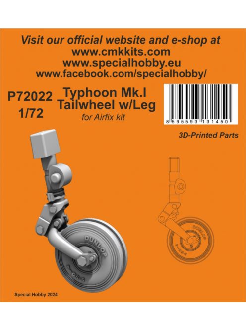 CMK - 1/72 Typhoon Mk.I Tailwheel w/Leg / for Airfix kit