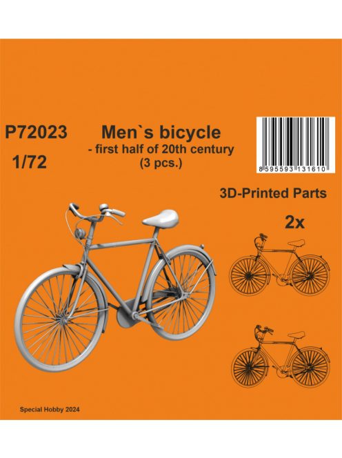 CMK - 1/72 Men's bicycle - first half of 20th century (3 pcs.)