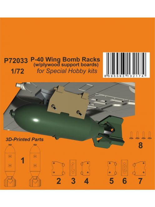 CMK - P-40 Wing Bomb Racks (w/plywood support boards)