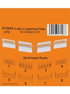 CMK - 1/72 P-38L/J Lightning Flaps / for Academy kit