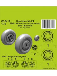   CMK - 1/32 Hurricane Mk.I/II Main Wheels (Four Spoke Hubs) and Tailwheel