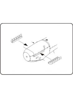   CMK - Spitfire Mk.V/Seafire Mk.III Late six exhaust stubs for Hasegawa/Tamiya/Sp