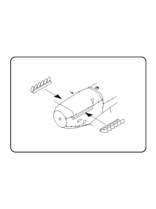 CMK - Spitfire Mk.V/Seafire Mk.III Late six exhaust stubs for Hasegawa/Tamiya/Sp