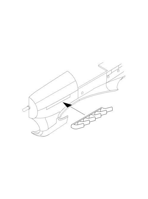 CMK - Hawker Typhoon Mk. I exhaust stacks für Hasegawa Bausatz