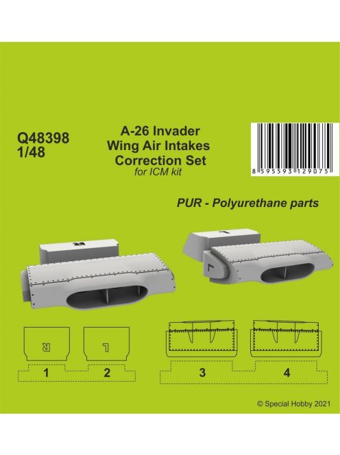 CMK - A-26 Invader Wings Air Intakes Correction Set