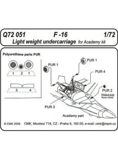 CMK - F-16 Light weight Undercarriage für Academy Bausatz