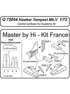   CMK - Hawker Tempest Mk. V Control Surfaces für Academy Bausatz