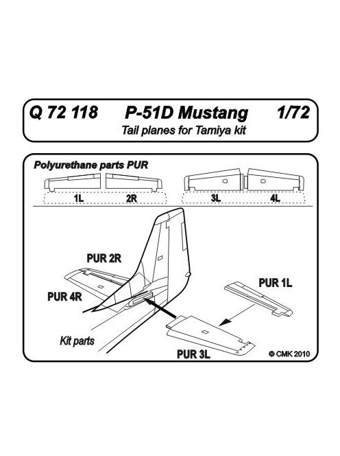 CMK - P-51D Mustang Tail planes