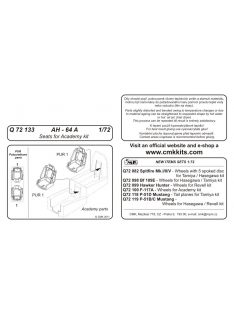 CMK - AH-64A Seats for Acadamy kit