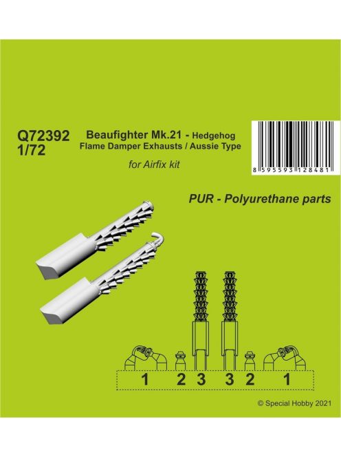 CMK - Beaufighter Mk.21 - Hedgehog Flame Damper Exhausts / Aussie Type