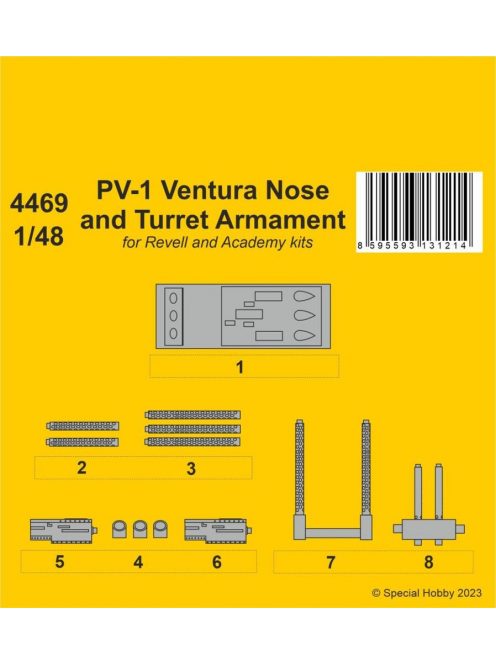 CMK - PV-1 Ventura Nose and Turret Armament 1/48