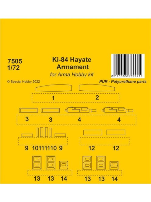 CMK - Ki-84 Hayate Armament / Arma Hobby kits