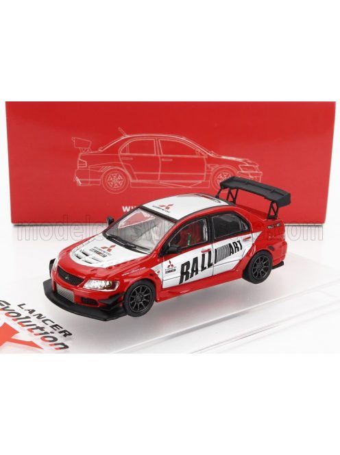 Cm-Models - MITSUBISHI LANCER EVO IX N 0 RALLY ART 2003 RED SILVER