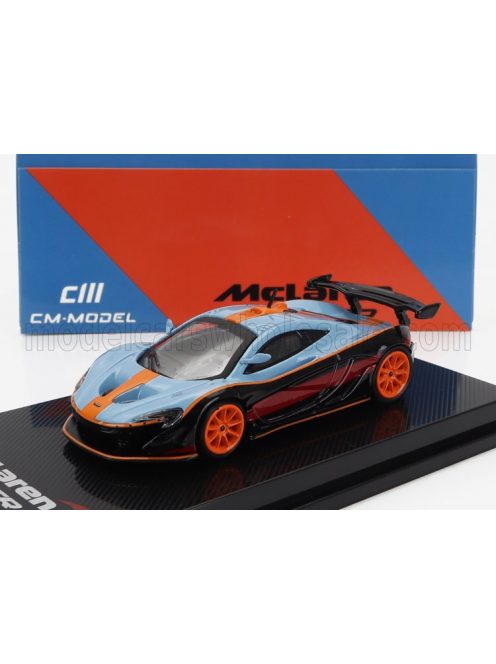 Cm-Models - McLAREN P1 GTR N 0 2015 BLACK LIGHT BLUE ORANGE