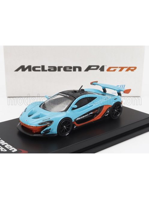 Cm-Models - McLAREN P1 GTR N 0 2015 LIGHT BLUE ORANGE