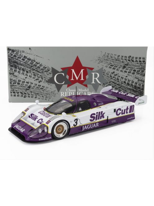 CMR - JAGUAR XJR12 7.0L V12 TEAM SILK CUT JAGUAR T.W.RACING N 3 WINNER 24h LE MANS 1990 JOHN NIELSEN - PRICE COBB - MARTIN BRUNDLE WHITE PURPLE