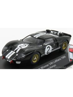   Cmr - Ford Usa Gt40 Mkii 7.0L V8 Team Shelby American Inc. N 2 Winner 24H Le Mans 1966 B.Mclaren - C.Amon Black Silver