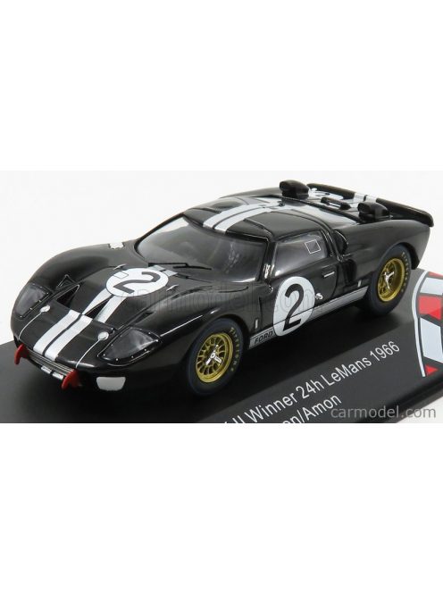 Cmr - Ford Usa Gt40 Mkii 7.0L V8 Team Shelby American Inc. N 2 Winner 24H Le Mans 1966 B.Mclaren - C.Amon Black Silver