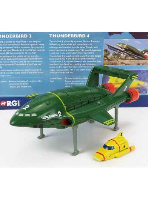 Corgi - G.ANDERSON THUNDERBIRDS - THUNDERBIRD 2 - THUNDERBIRD 4 GREEN YELLOW