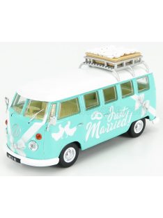   Corgi - VOLKSWAGEN T1 MINIBUS JUST MARRIED 1961 LIGHT BLUE WHITE