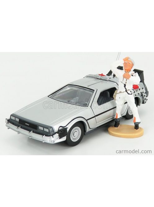 Corgi - De Lorean Time Machine With Figure - Back To The Future 1 - Ritorno Al Futuro 1 Silver