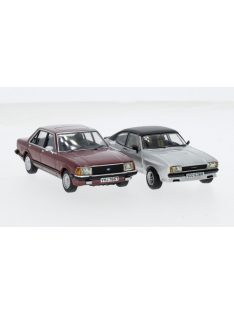   Corgi - Ford 2er Set: Capri MK II X-Pack + Granada MK II 2.8i Ghia, silber/dunkelrot, 1977, 1:43