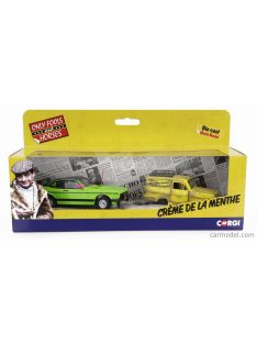   Corgi - Ford England Only Fools And Horses Set 2X Capri Mkiii Coupe 1982 + Reliant Regal Green Yellow