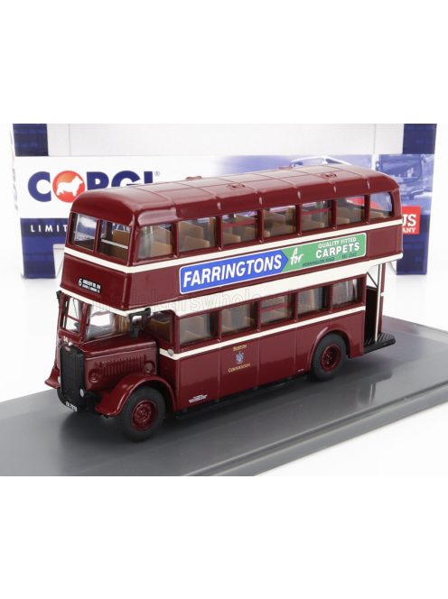 Corgi - GUY UTILITY AUTOBUS BURTON CORPORATION 6 ANGLESEY 1960 RED CREAM